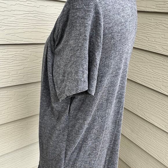 Naif Cardigan with attached lace tank top. Women's size M, charcoal & white - Picture 7 of 10